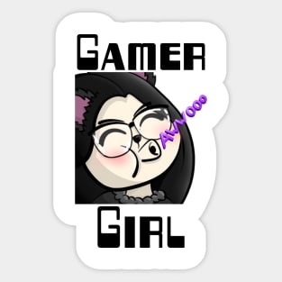 Gamer Girl, Wolf Girl, Howl, Awwooo. Twitch streamer emote Sticker